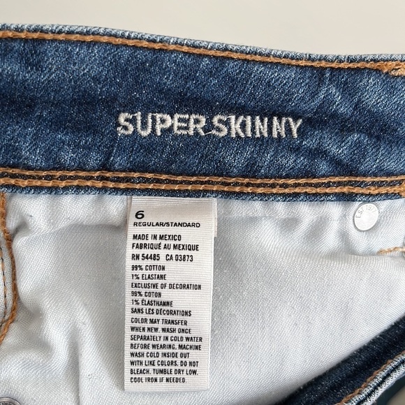 AE Distressed Super Skinny Denim Jeans - Picture 7 of 8